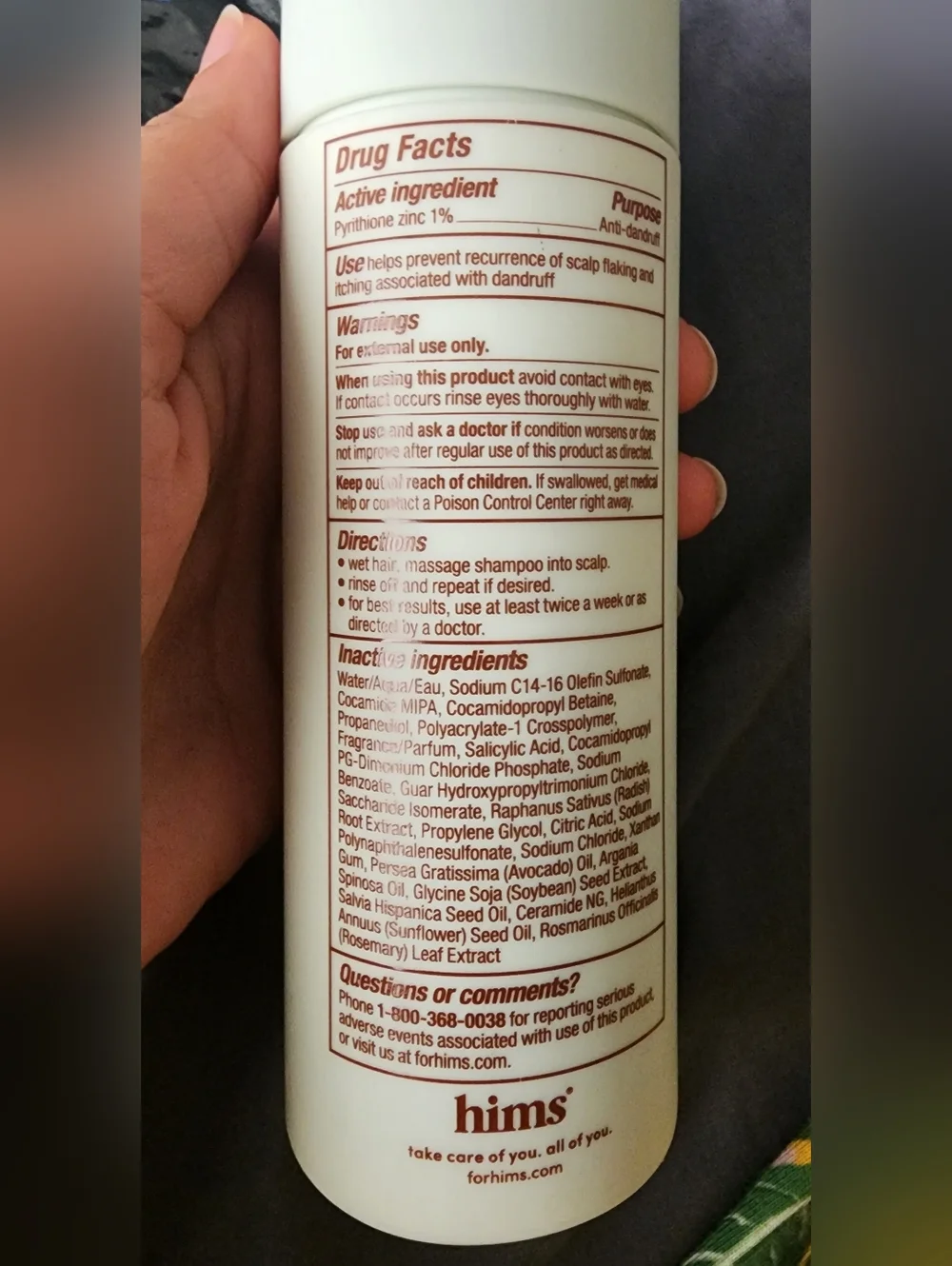 Hims Anti Dandruff Detox Shampoo- 6.4oz W Mint For All Hair Types New